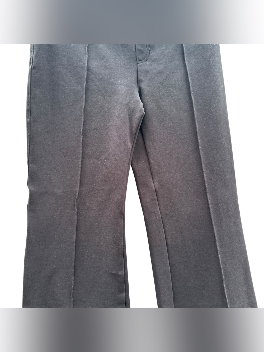 SPANX The Perfect Pant High Rise Flare Wide Leg Trouser Black Size Large Petite - Picture 7 of 15